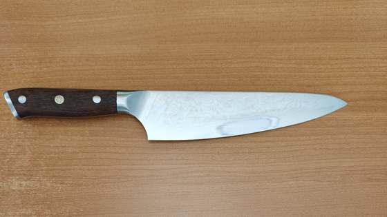 Chef knife sharpened at CNC Bits in Erina